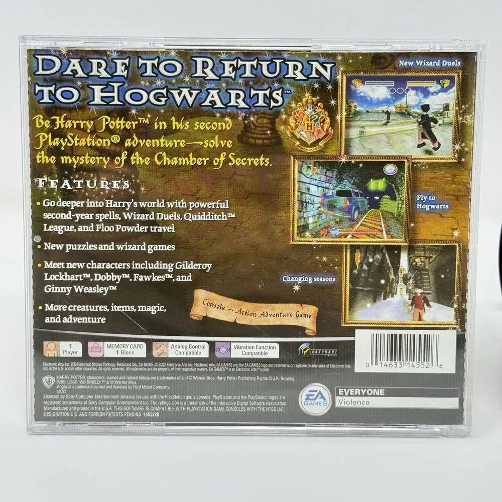 Harry Potter Chamber of Secrets Sony PlayStation PS1 Complete CIB Tested